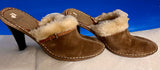 NEW! Linea Paolo Italian slip on heel boots! Fur lined slip on heel boots!