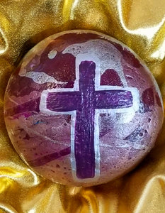 ~Swirl Dipped Prayer Rocks~ Shining Plum!