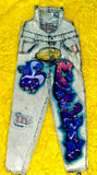 VINTAGE 1990's Air Brushed ELIE USED JEAN Overall Exclusively painted by Bay Area Rapper "PLAN B"!!