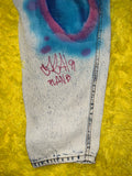 VINTAGE 1990's Air Brushed ELIE USED JEAN Overall Exclusively painted by Bay Area Rapper "PLAN B"!!