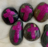 ~Prayer Rock~ Sparkles Edition!  Color: Fuchsia Rose...