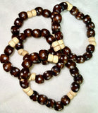 ~Handmade bracelet (**Bracelet only) made with natural dark almond Loose bead~