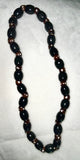 ~Handmade Prayer necklace (**necklace only) Black Olive large Loose bead with Dark Almond inset~