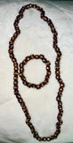 ~Handmade Prayer necklace and bracelet (**set)....made with Dark Almond Loose bead~