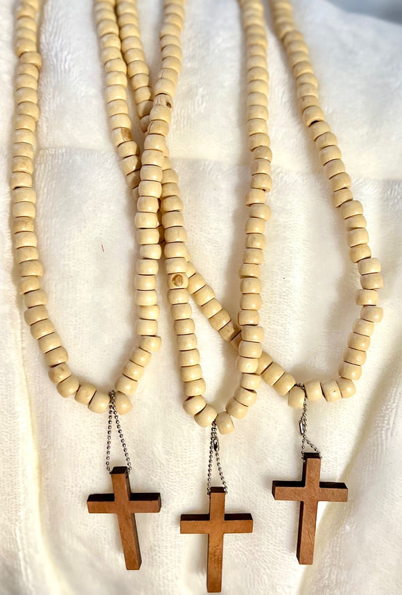 ~Handmade Prayer necklace (**necklace only) made with Natural color Loose bead~