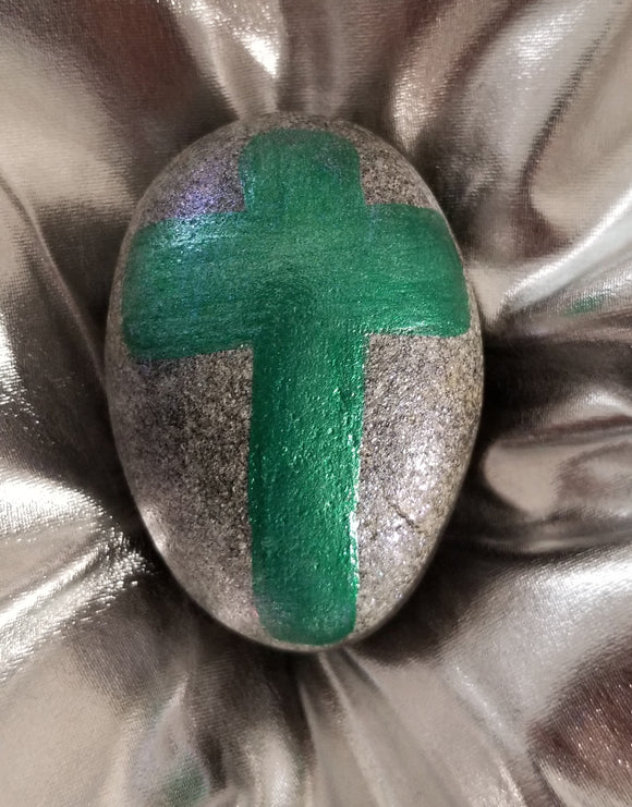 ~Gracious Green Prayer Rock~ Original Prayer Rock!